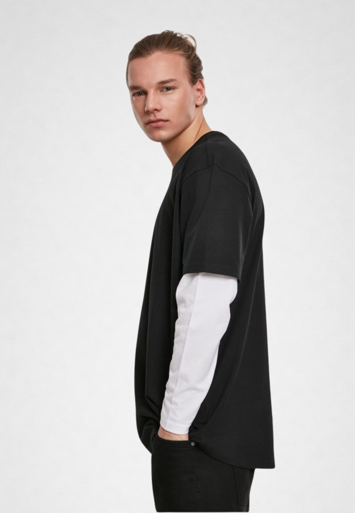 Oversized Shaped Double Layer LS Tee - UC - Distanze Concept